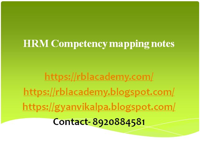 HRM Competency mapping notes for MBA