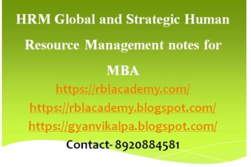HRM Global and Strategic Human Resource Management notes for MBA